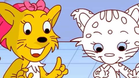 动画片童话识字故事《会变颜色的小花猫》