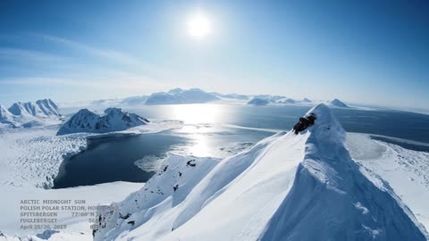 超唯美震撼的延时摄影 北极极地夏天永不落的太阳